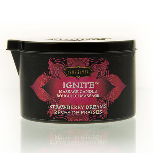 KAMASUTRA - BOUGIE DE MASSAGE FRAISE RÊVES 170 GR KAMASUTRA COSMETICS