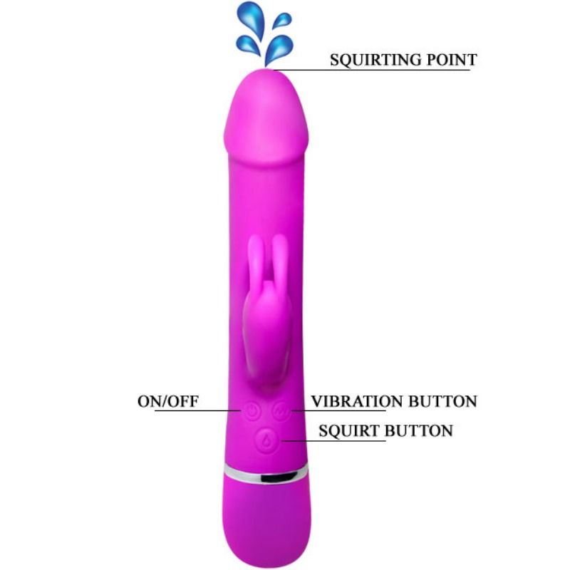 PRETTY LOVE - VIBRATEUR HENRY AVEC 12 MODES DE VIBRATION ET FONCTION SQUIRT PRETTY LOVE SMART