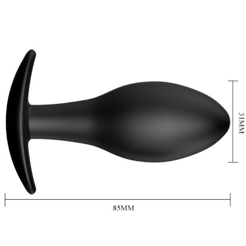PRETTY LOVE - PLUG ANAL ANCRE EN SILICONE 8.5 CM NOIR PRETTY LOVE BOTTOM