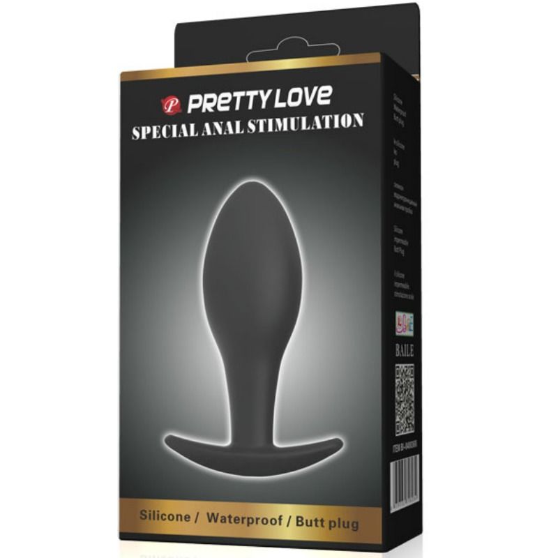 PRETTY LOVE - PLUG ANAL ANCRE EN SILICONE 8.5 CM NOIR PRETTY LOVE BOTTOM