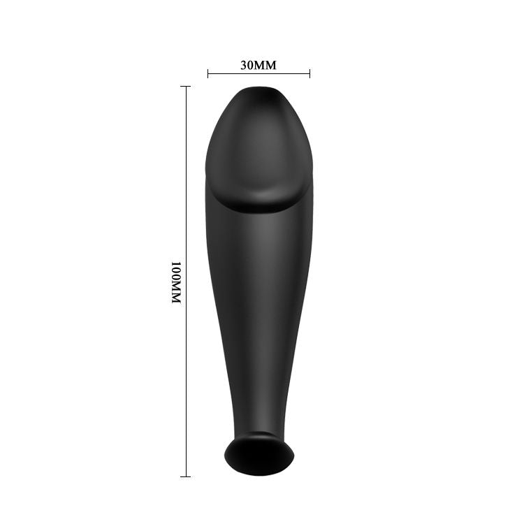 PRETTY LOVE - PLUG ANAL EN SILICONE FORME PÉNIS ET 12 MODES DE VIBRATION NOIR PRETTY LOVE BOTTOM