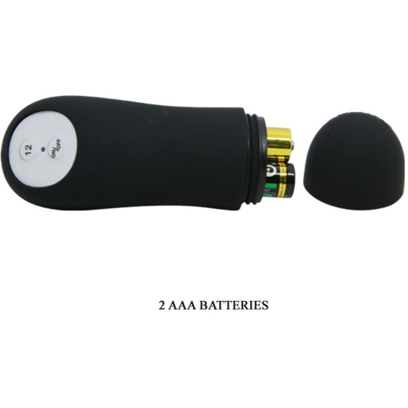 PRETTY LOVE - PLUG ANAL EN SILICONE FORME PÉNIS ET 12 MODES DE VIBRATION NOIR PRETTY LOVE BOTTOM