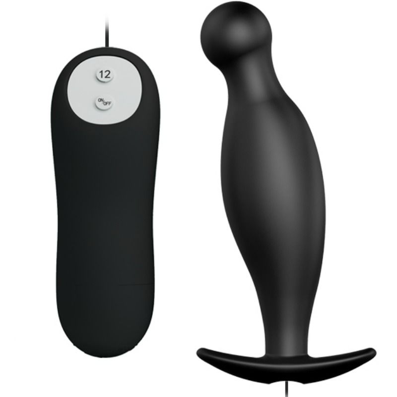 PRETTY LOVE - PLUG ANAL EN SILICONE 12 MODES DE VIBRATION NOIR PRETTY LOVE