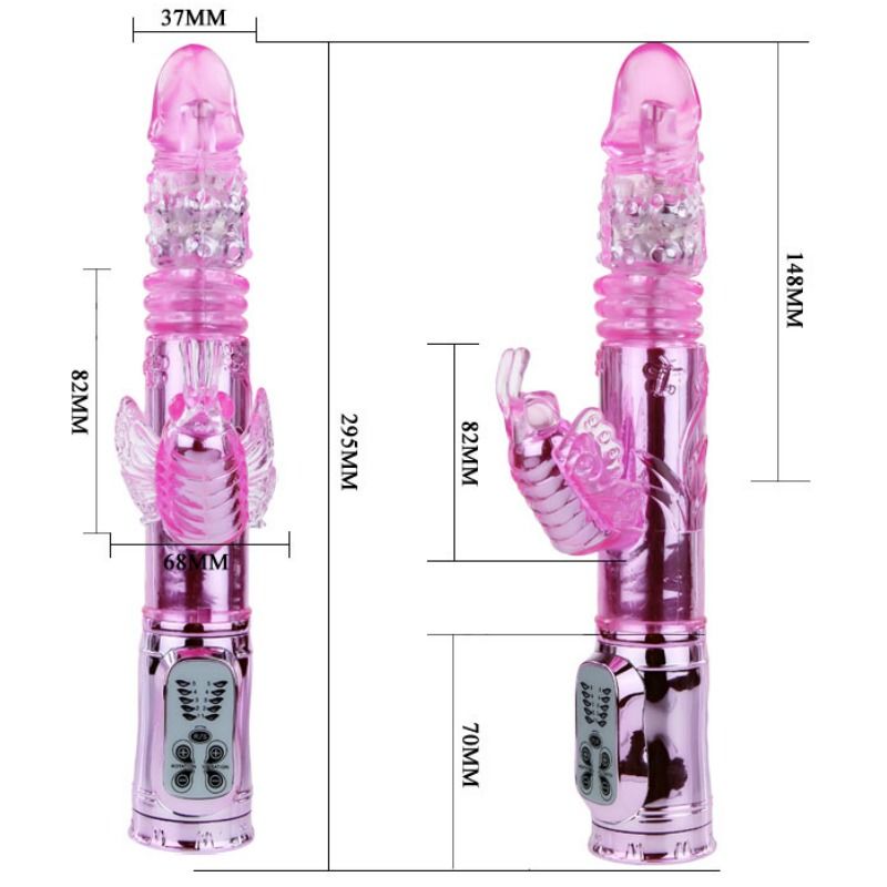 BAILE - VIBRATEUR RECHARGEABLE AVEC STIMULATEUR DE PAPILLON ROTATION ET THROBBING BAILE ROTATIONS