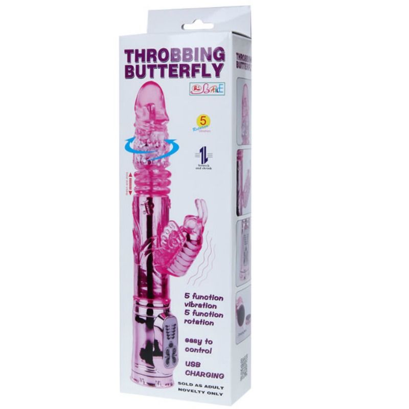 BAILE - VIBRATEUR RECHARGEABLE AVEC STIMULATEUR DE PAPILLON ROTATION ET THROBBING BAILE ROTATIONS