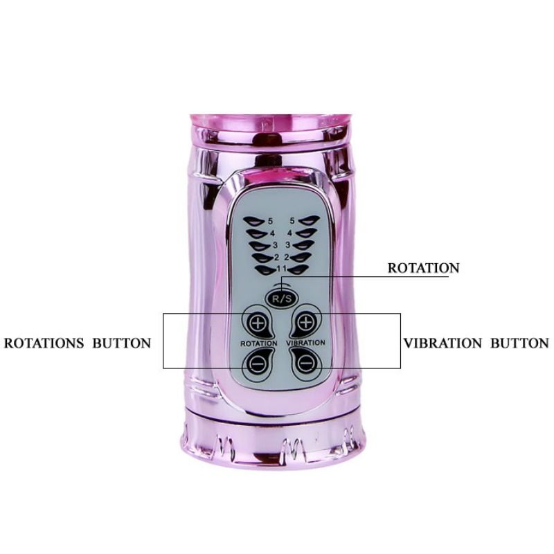 BAILE - VIBRATEUR RECHARGEABLE AVEC STIMULATEUR DE PAPILLON ROTATION ET THROBBING BAILE ROTATIONS