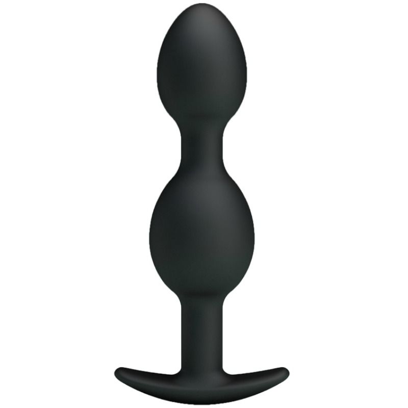 PRETTY LOVE - BALLES ANAL EN SILICONE 12.5 CM NOIRES PRETTY LOVE BOTTOM