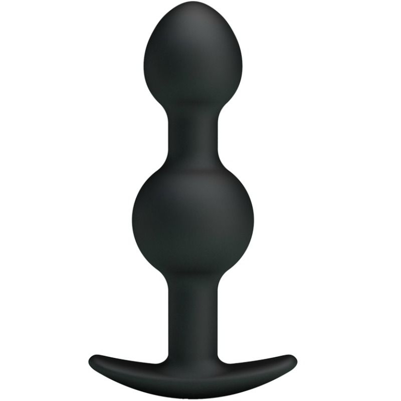 PRETTY LOVE - BALLES ANAL EN SILICONE SPÉCIALE STIMULATION 10.3 CM NOIRES PRETTY LOVE BOTTOM