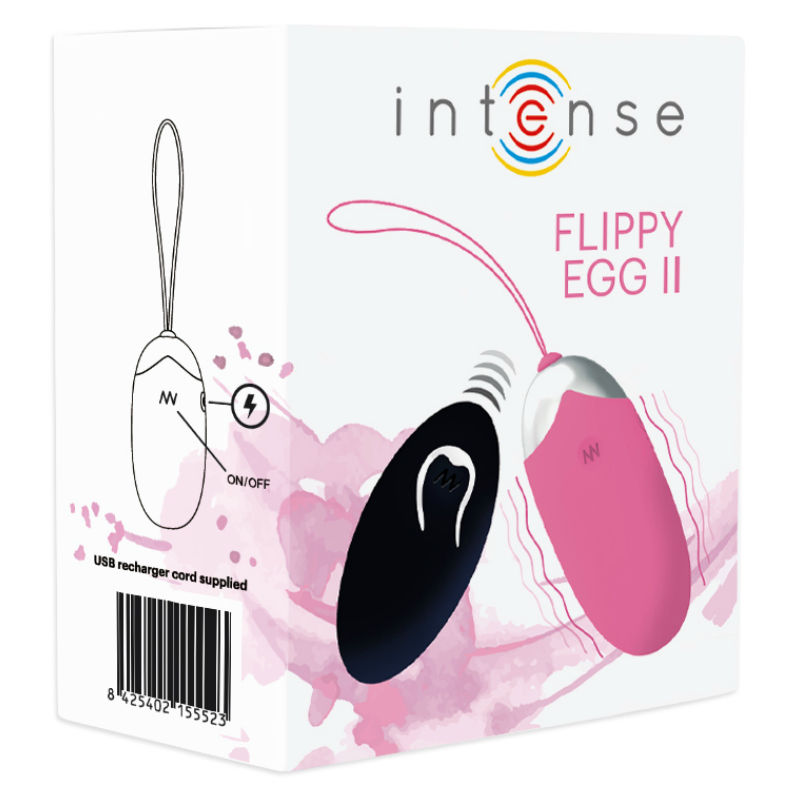 INTENSE - OEUF VIBRANT FLIPPY II AVEC TÉLÉCOMMANDE ROSE INTENSE COUPLES TOYS
