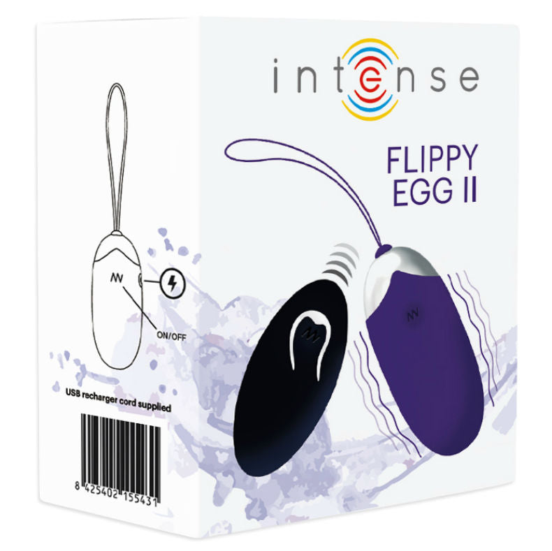 INTENSE - OEUF VIBRANT FLIPPY II AVEC TÉLÉCOMMANDE VIOLET INTENSE COUPLES TOYS