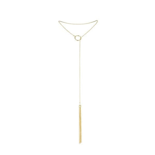 BIJOUX - MAGNIFIQUE COLLIER EN MÉTAL FRANGES DORÉES BIJOUX MAGNIFIQUE