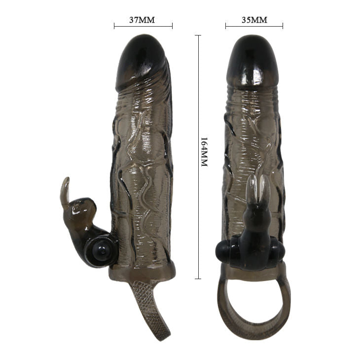 BAILE - COUVRE-PÉNIS BRAVE MAN AVEC LAPIN NOIR 16.5 CM BAILE FOR HIM