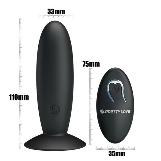 PRETTY LOVE - PLUG ANAL RECHARGEABLE AVEC VIBRATION ET CONTRÔLE PRETTY LOVE BOTTOM
