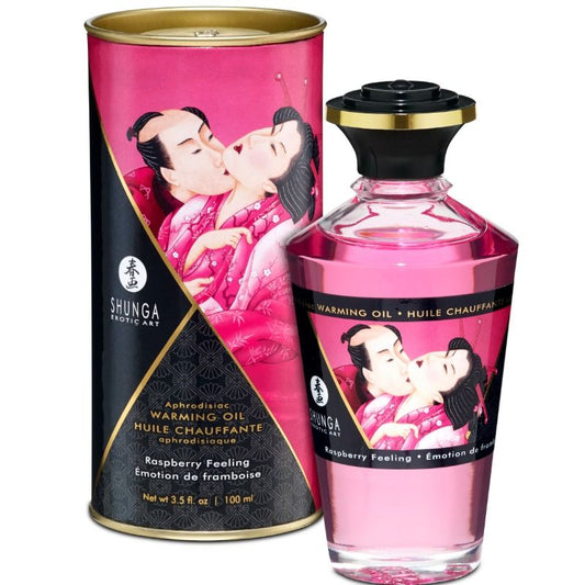 SHUNGA - HUILE DE MASSAGE EFFET THERMIQUE SAVEUR INTENSE DE FRAMBOISE 100 ML SHUNGA OILS