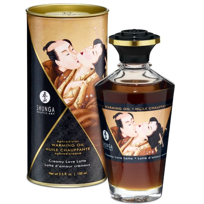 SHUNGA - HUILE DE MASSAGE À EFFET CHALEUR SAVEUR CREAMY LOVE LATTE 100 ML SHUNGA OILS