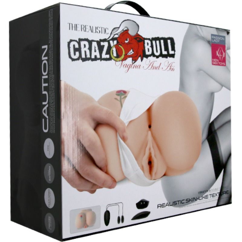 CRAZY BULL - VAGIN ET ANUS AVEC TATOUAGE RÉALISTE AVEC VIBRATION CRAZY BULL