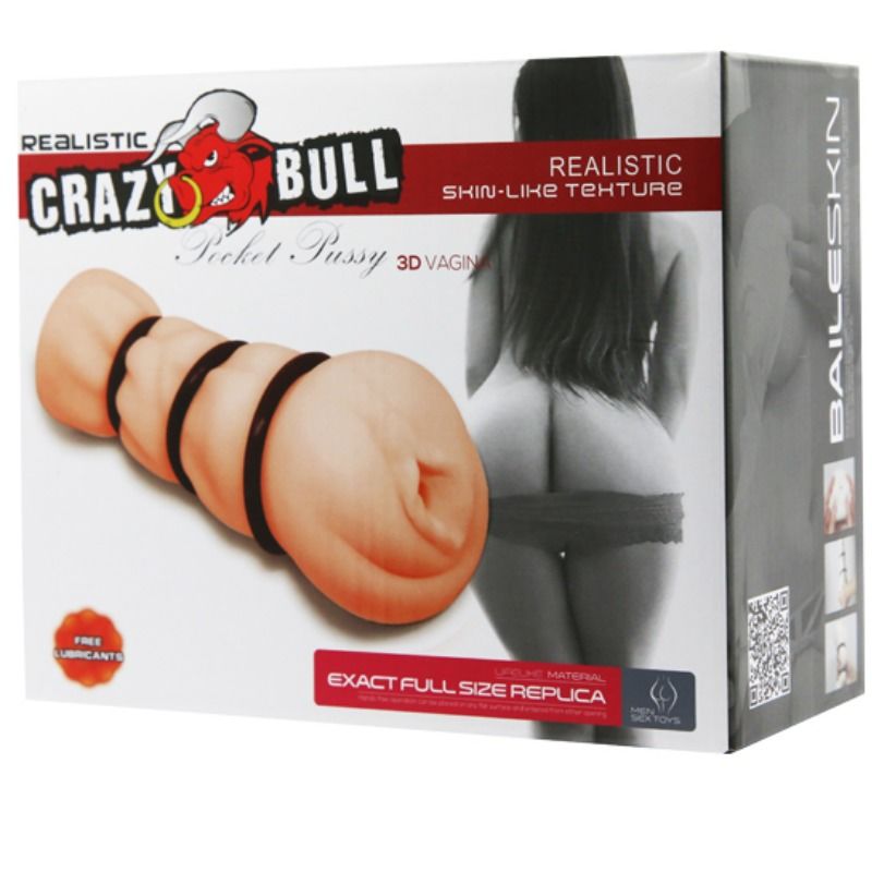 CRAZY BULL - MASTURBATEUR VAGIN AVEC ANNEAUX CRAZY BULL