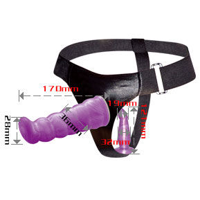 BAILE - HARNAIS ANAL ET VAGINAL FEMME LILAS GPOINT 17 CM BAILE