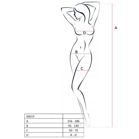 PASSION - FEMME BS019 BODYSTOCKING NOIR TAILLE UNIQUE PASSION WOMAN BODYSTOCKINGS