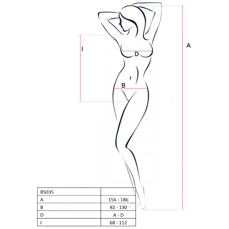 PASSION - FEMME BS035 BODYSTOCKING NOIR TAILLE UNIQUE PASSION WOMAN