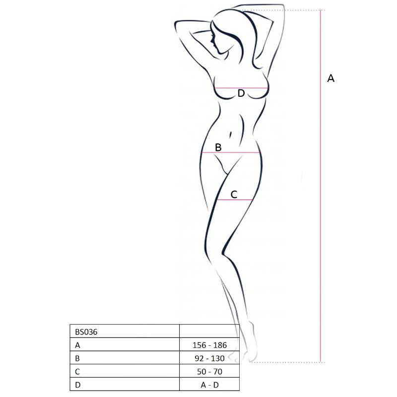 PASSION - FEMME BS036 BODYSTOCKING ROUGE TAILLE UNIQUE PASSION WOMAN