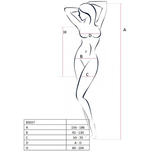 PASSION - FEMME BS027 BODYSTOCKING STYLE ROBE NOIR TAILLE UNIQUE PASSION WOMAN BODYSTOCKINGS