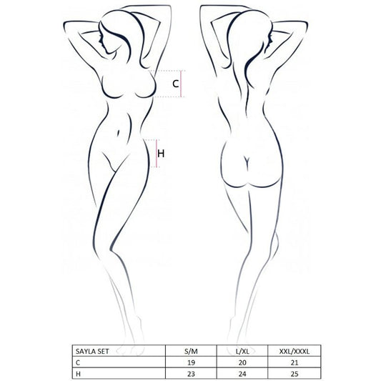 PASSION - ENSEMBLE FEMME SAYLA NOIR TAILLE S/M PASSION WOMAN SETS