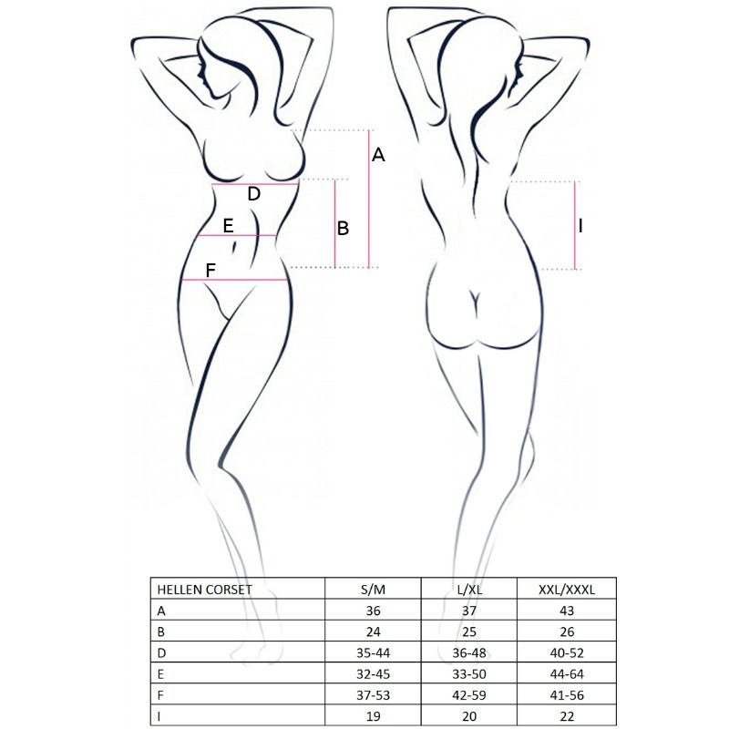 PASSION - FEMME HELLEN CORSET NOIR TAILLE S/M PASSION WOMAN CORSETS