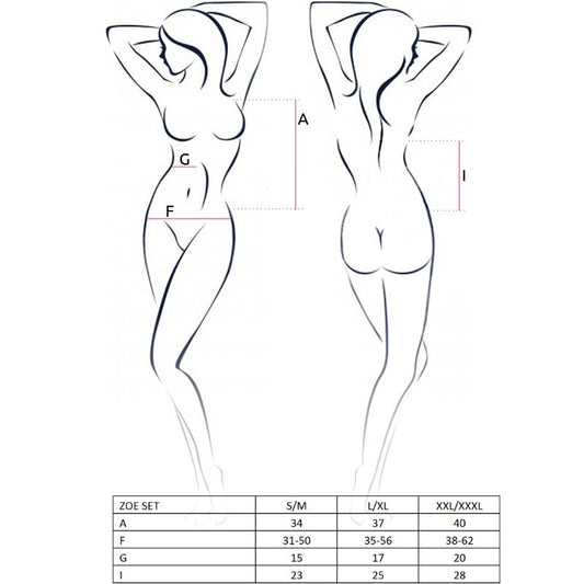 PASSION - ENSEMBLE ZOE FEMME TAILLE S/M PASSION WOMAN SETS