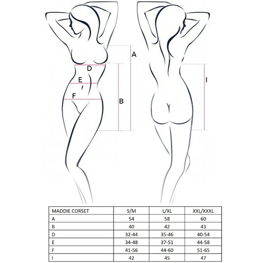 PASSION - FEMME MADDIE CORSET NOIR TAILLE S/M PASSION WOMAN CORSETS