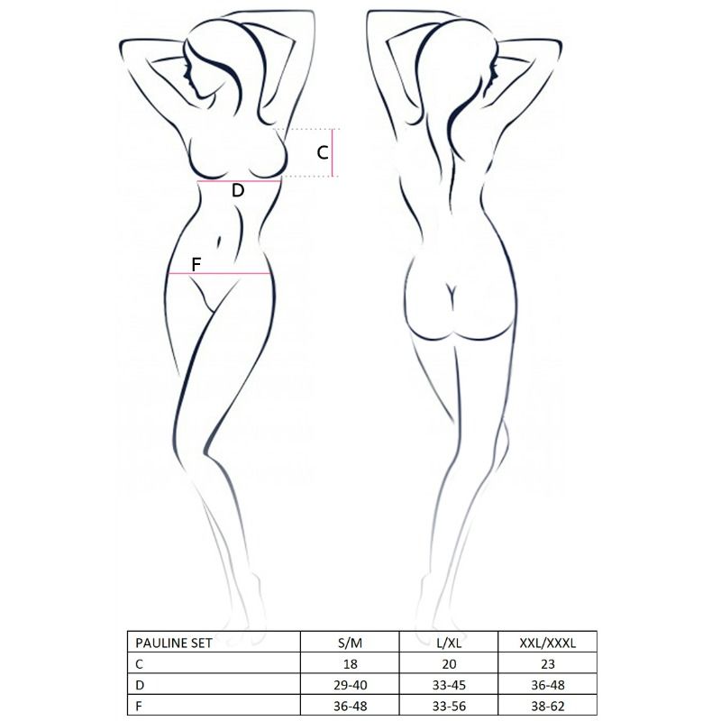 PASSION - FEMME PAULINE ENSEMBLE 3 PIÈCES TAILLE S/M PASSION WOMAN SETS