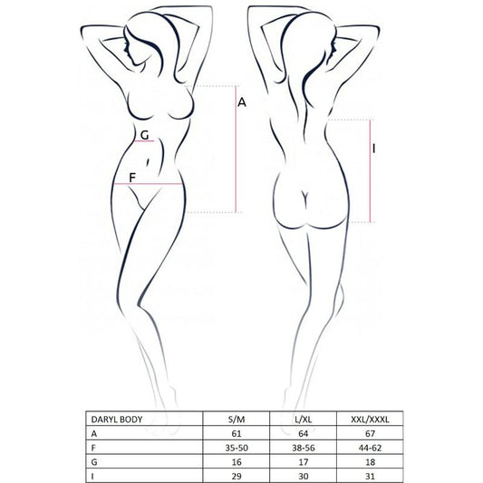 PASSION - FEMME DARYL TEDDY NOIR TAILLE S/M PASSION WOMAN TEDDIES