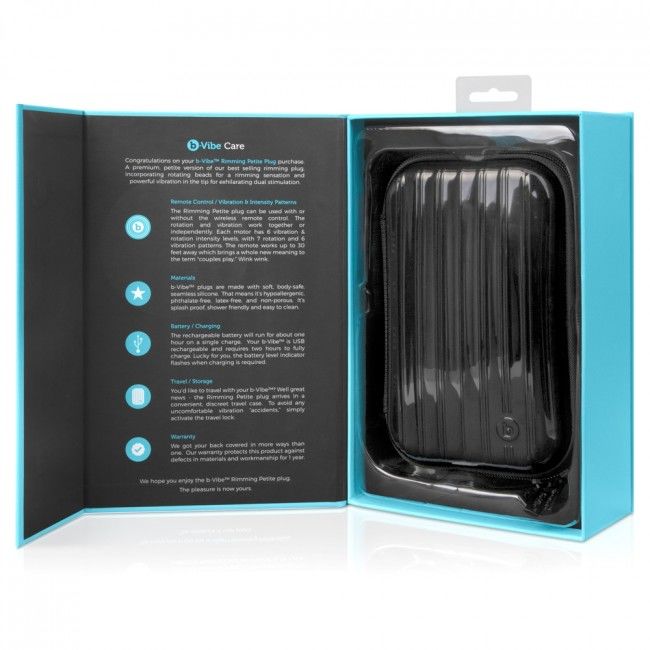 B-VIBE - RIMMING TÉLÉCOMMANDE PLUG ANAL PETITE NOIR B-VIBE