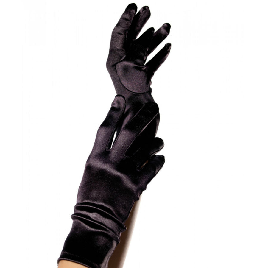 LEG AVENUE - GANTS SATIN NOIR LEG AVENUE ACCESSORIES