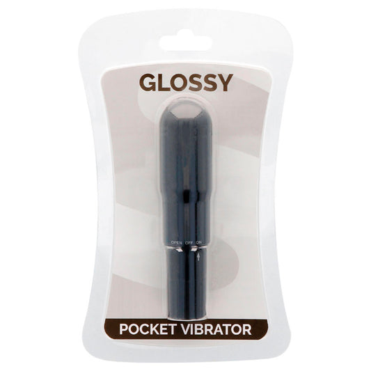 GLOSSY - VIBRATEUR DE POCHE NOIR GLOSSY
