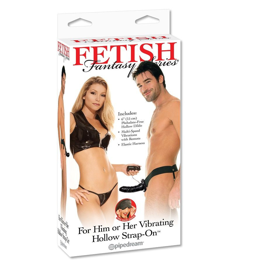 FETISH FANTASY SERIES - SANGLE CREUSE VIBRANTE POUR ELLE OU LUI NOIR FETISH FANTASY SERIES