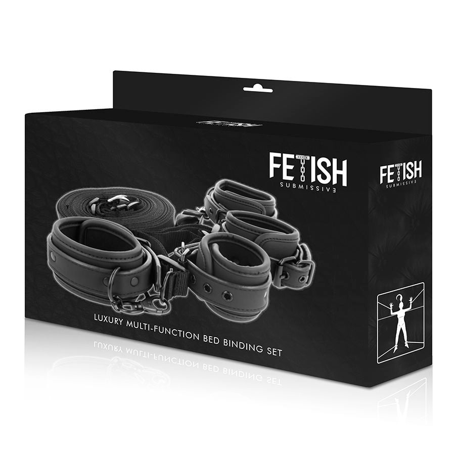FETISH SUBMISSIVE - ENSEMBLE DE MENOTTES ET LIENS AVEC DOUBLURE EN NOPRÈNE FETISH SUBMISSIVE BONDAGE