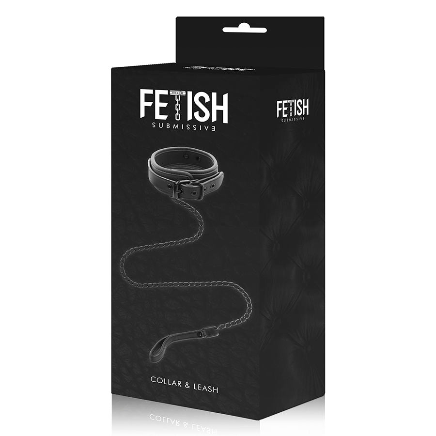 FETISH SUBMISSIVE - COLLIER CHAÎNE DOUBLURE EN NOPRÈNE FETISH SUBMISSIVE BONDAGE