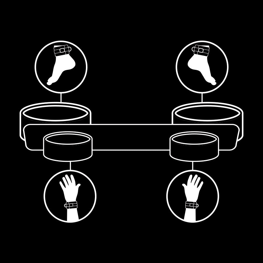 FETISH SUBMISSIVE - BARRE DÉPANDAGE DE BONDAGE AVEC DOUBLURE EN NOPRÈNE FETISH SUBMISSIVE BONDAGE