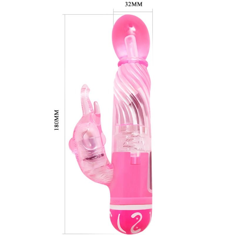 BAILE - VIBRATEUR MULTIVITESSES AVEC STIMULATEUR ROSE BAILE VIBRATORS