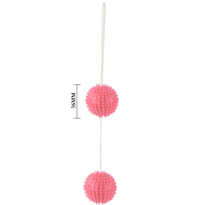 BAILE - BALLES TEXTURÉES ROSE PROFONDEMENT PLAISIR 3.6 CM BAILE STIMULATING