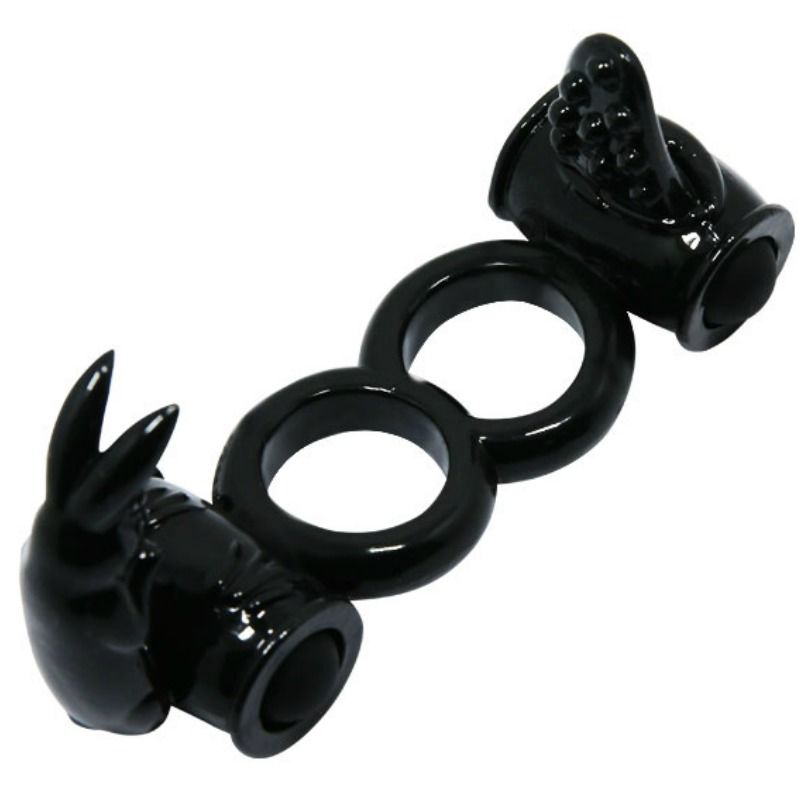BAILE - SWEET RING DOUBLE ANNEAU AVEC DOUBLE LAPIN BAILE FOR HIM