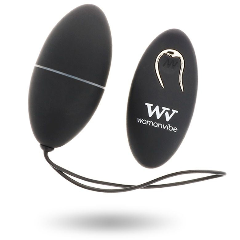 WOMANVIBE - ALSAN EGG TELECOMMANDE NOIR SILICONE NOIR WOMANVIBE