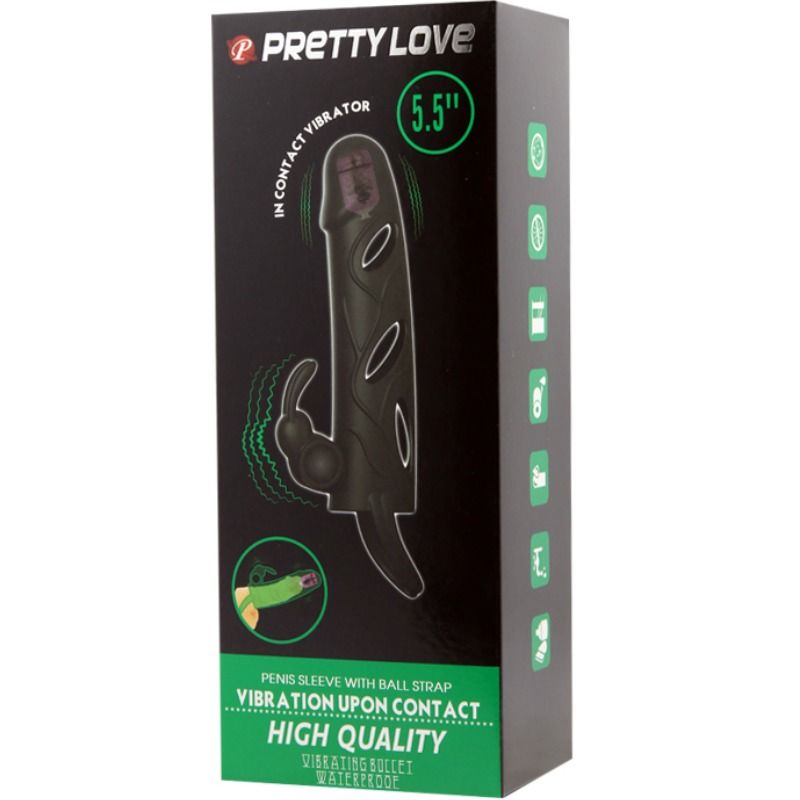 PRETTY LOVE - HOUSSE EN SILICONE AVEC VIBRATION 14 CM 2.0 PRETTY LOVE