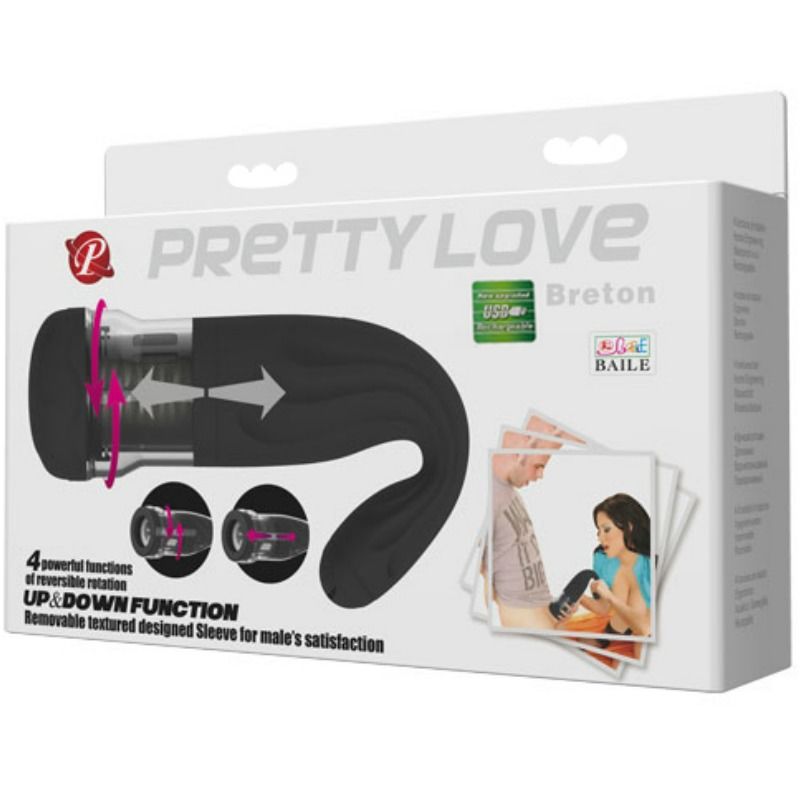 PRETTY LOVE - MASTURBATEUR RECHARGEABLE MULTIFONCTION BRETON PRETTY LOVE MALE