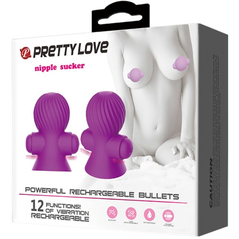 PRETTY LOVE - STIMULATEURS DE NIPPLE 12 MODES VIBRATION LILAS PRETTY LOVE SMART