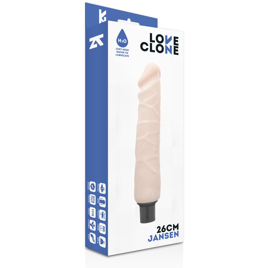 LOVECLONE - VIBRATEUR AUTOLUBRIFIANT JANSEN 26 CM -O- 4.2 CM LOVECLONE