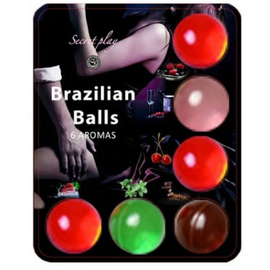 SECRETPLAY - BALLES BRÉSILIENNES LUBRIFIANT HOT BALLS 6 UNITÉS SECRETPLAY COSMETIC