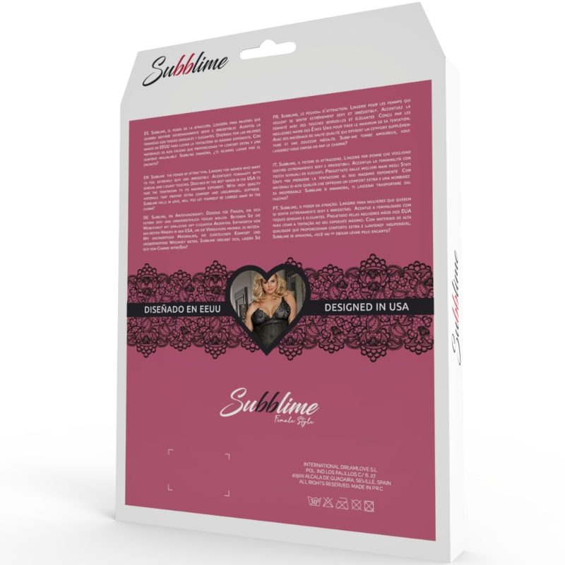 SUBBLIME - QUEEN PLUS MANCHES ÉVASÉES DENTELLE PEIGNOIR SUBBLIME QUEEN PLUS SIZE