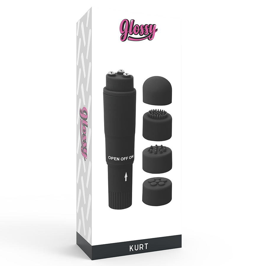 GLOSSY - MASSEUR DE POCHE KURT NOIR GLOSSY